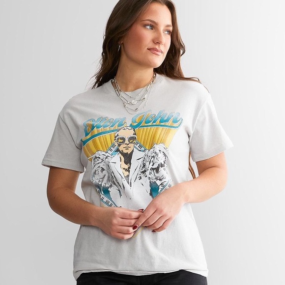 E* Tops - Elton John lavender concert tee / L / NWT